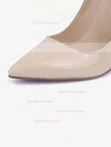 Women's Champagne Patent Leather Stiletto Heel Pumps #Favs03030674