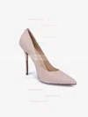 Women's Pale Pink Cloth Stiletto Heel Pumps #Favs03030675