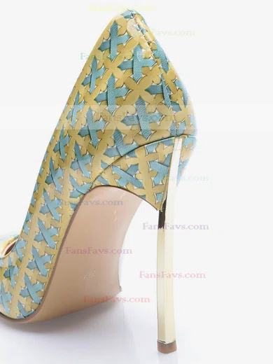 Women's Multi-color Leatherette Stiletto Heel Pumps #Favs03030690
