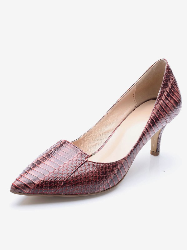 Women's Brown Patent Leather Stiletto Heel Pumps #Favs03030702