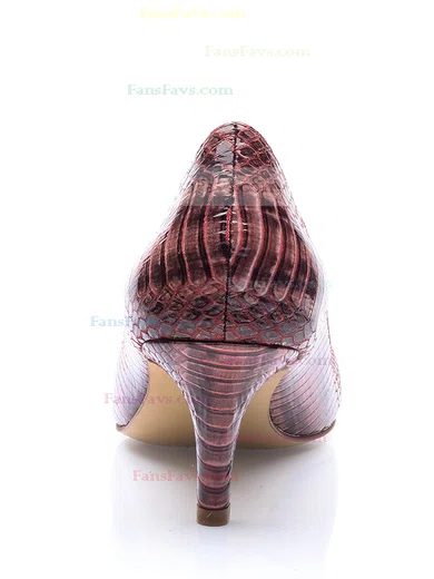 Women's Brown Patent Leather Stiletto Heel Pumps #Favs03030702