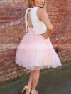A-line Scoop Neck Tulle Short/Mini Homecoming Dresses With Lace #Favs020110394