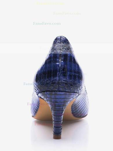 Women's Blue Patent Leather Stiletto Heel Pumps #Favs03030703