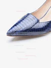 Women's Blue Patent Leather Stiletto Heel Pumps #Favs03030703