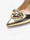 Women's Gold Patent Leather Stiletto Heel Pumps #Favs03030706