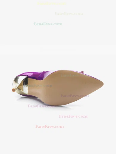 Women's Purple Patent Leather Stiletto Heel Pumps #Favs03030707