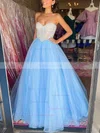 Ball Gown Sweetheart Organza Sweep Train Prom Dresses With Beading #Favs020115110