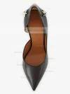 Women's Black Real Leather Stiletto Heel Pumps #Favs03030713
