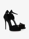 Women's Black Satin Stiletto Heel Sandals #Favs03030729