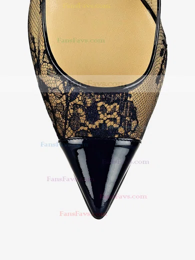 Women's Black Lace Stiletto Heel Pumps #Favs03030730