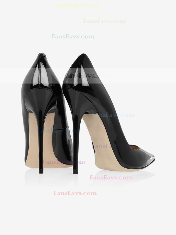 Women's Black Patent Leather Stiletto Heel Pumps