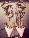 Women's Pink Patent Leather Kitten Heel Pumps #Favs03030744