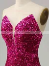 Sheath/Column V-neck Sequined Sweep Train Prom Dresses With Split Front #Favs020115306