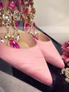 Women's Pink Satin Stiletto Heel Pumps #Favs03030750