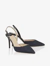 Women's Black Cloth Stiletto Heel Pumps #Favs03030790