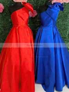Ball Gown One Shoulder Satin Sweep Train Prom Dresses With Bow #Favs020115383