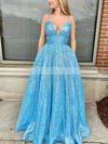 Ball Gown V-neck Sequined Sweep Train Prom Dresses #Favs020115416