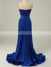 Sheath/Column Strapless Sequined Detachable Prom Dresses With Split Front #Favs020115427
