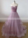 Princess Sweetheart Tulle Sweep Train Ruffles Prom Dresses #Favs020102507