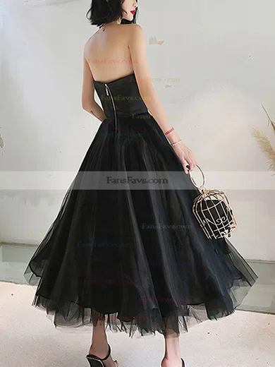 A-line Strapless Tulle Ankle-length Short Prom Dresses #Favs020020110273