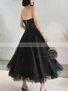 A-line Strapless Tulle Ankle-length Short Prom Dresses #Favs020020110273