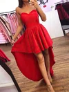 A-line Sweetheart Stretch Crepe Asymmetrical Short Prom Dresses #Favs020020111389