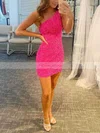 Sheath/Column One Shoulder Sequined Short/Mini Short Prom Dresses #Favs020020108866