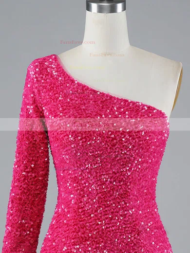 Sheath/Column One Shoulder Sequined Short/Mini Short Prom Dresses #Favs020020108867