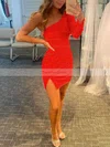 Sheath/Column One Shoulder Sequined Short/Mini Short Prom Dresses #Favs020020108867