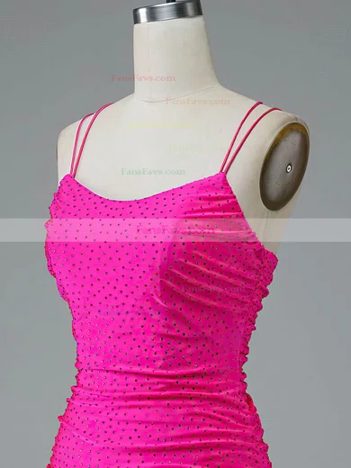 Sheath/Column Scoop Neck Silk-like Satin Short/Mini Beading Short Prom Dresses #Favs020020108869