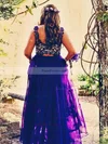 A-line V-neck Chiffon Floor-length Lace prom dress #Favs020105966