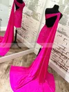 Sheath/Column One Shoulder Silk-like Satin Short/Mini Short Prom Dresses With Beading #Favs020020111414