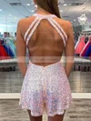 A-line Scoop Neck Sequined Short/Mini Short Prom Dresses #Favs020020110601