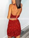 Sheath/Column V-neck Sequined Short/Mini Short Prom Dresses #Favs020020110602