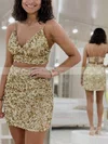 Sheath/Column V-neck Sequined Short/Mini Short Prom Dresses #Favs020020110602
