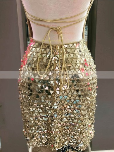 Sheath/Column Scoop Neck Sequined Short/Mini Short Prom Dresses #Favs020020110603