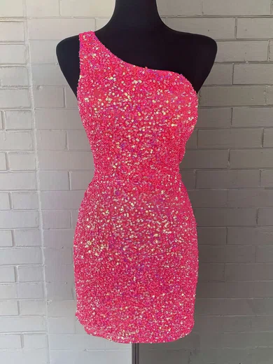 Sheath/Column One Shoulder Sequined Short/Mini Short Prom Dresses #Favs020020110609