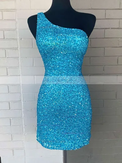 Sheath/Column One Shoulder Sequined Short/Mini Short Prom Dresses #Favs020020110609