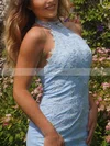 Sheath/Column Halter Tulle Short/Mini Short Prom Dresses With Lace #Favs020020111435