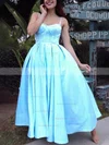 A-line Sweetheart Satin Ankle-length Short Prom Dresses #Favs020020111436