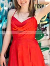 A-line Cowl Neck Silk-like Satin Short/Mini Short Prom Dresses #Favs020020110613