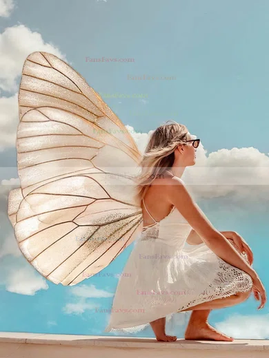 A-line V-neck Lace Short/Mini Short Prom Dresses #Favs020020111441