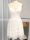 A-line V-neck Lace Short/Mini Short Prom Dresses #Favs020020111441
