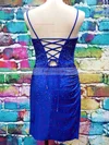 Sheath/Column V-neck Silk-like Satin Short/Mini Short Prom Dresses With Beading #Favs020020110621