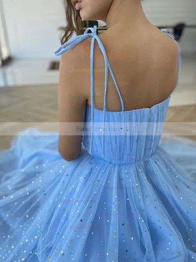 A-line Sweetheart Tulle Ankle-length Short Prom Dresses #Favs020020108936