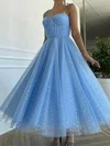 A-line Sweetheart Tulle Ankle-length Short Prom Dresses #Favs020020108936