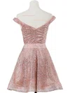 A-line Off-the-shoulder Glitter Short/Mini Short Prom Dresses #Favs020020111273