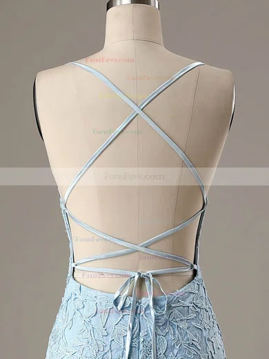 Sheath/Column Scoop Neck Lace Tulle Short/Mini Appliques Lace Short Prom Dresses #Favs020020108968