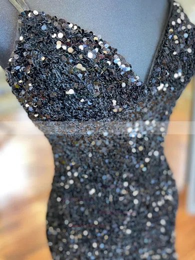 Sheath/Column V-neck Sequined Short/Mini Short Prom Dresses #Favs020020109890