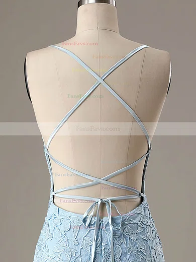 Sheath/Column Scoop Neck Lace Tulle Short/Mini Appliques Lace Short Prom Dresses #Favs020020108975